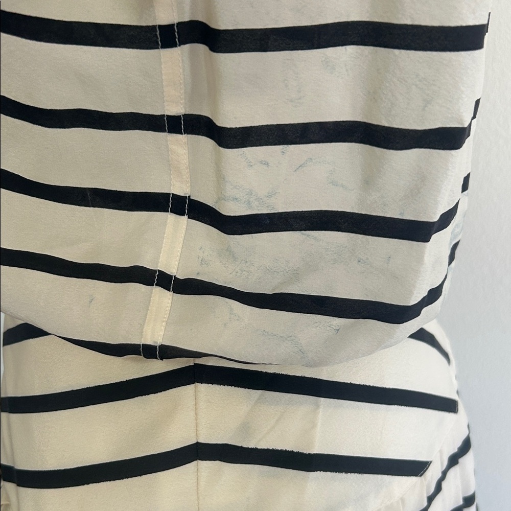 VINTAGE CHANEL SILK Striped Black and White Women's Dress - Picture 13 of 16